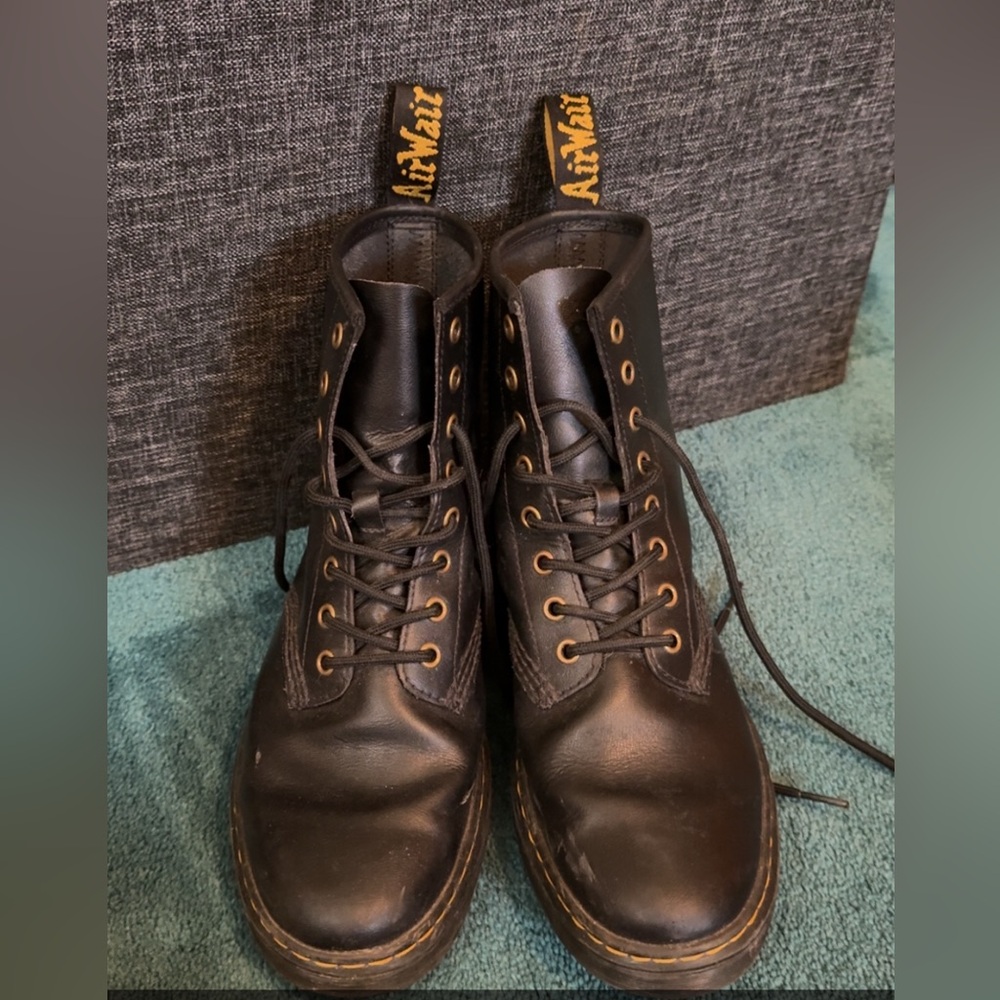Dr. Martens Black Leather Lace-Up Boots